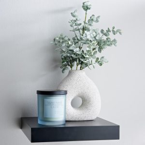 Simply Square Oak Shelf - Black